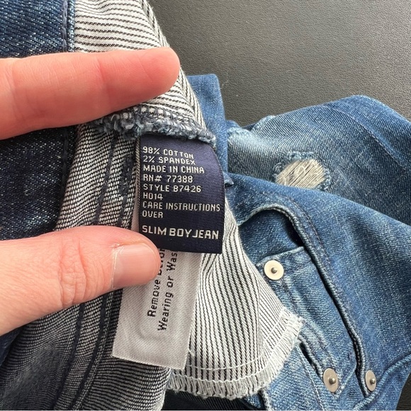 Madewell Women’s Patchwork Slim Boy Jeans Size 27 - Picture 8 of 9